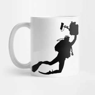 Taucher mit Unterwasserkamera Mug